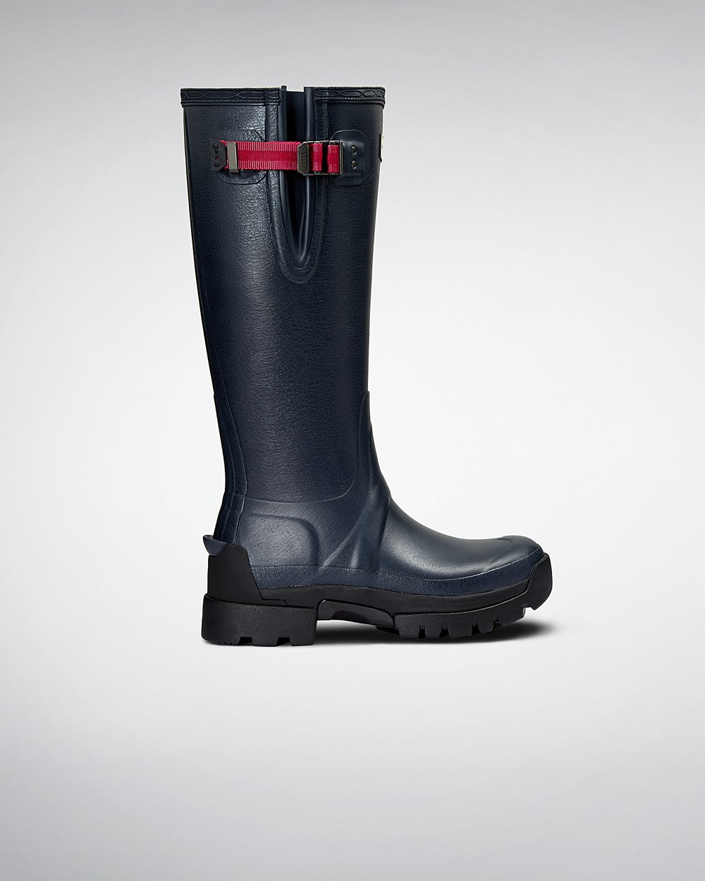 Botas de Lluvia Altas Hunter Mujer - Balmoral Side Adjustable 3Mm Neoprene - Azul Marino - XTLNFCQ-6